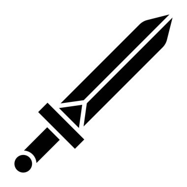 Kılıç Vektörü Simgesi Tasarım İllüstrasyonu