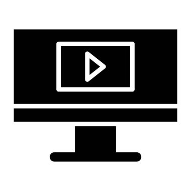 Yayın Vektörü Simgesi Tasarım İllüstrasyonu