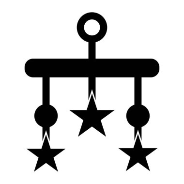 Beşik oyuncağı Vektör Simgesi Tasarım İllüstrasyonu