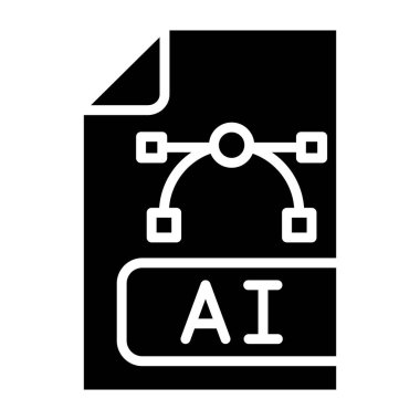 Ai dosya Vektör Simgesi Tasarım İllüstrasyonu