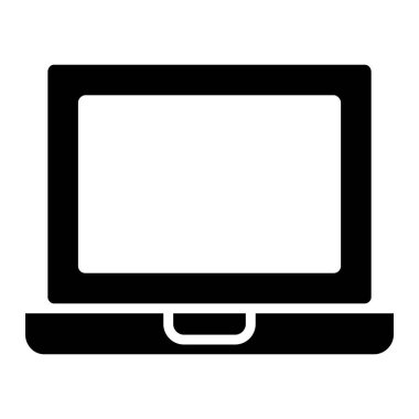 Laptop Vektör Simgesi Tasarım Çizimi