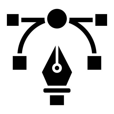 Vektör Vektörü Simgesi Tasarım İllüstrasyonu