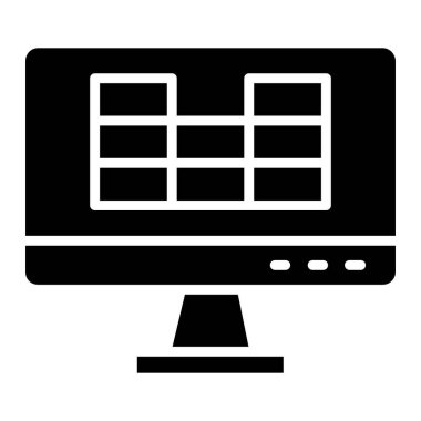 Sütun Vektörü Simgesi Tasarım İllüstrasyonu