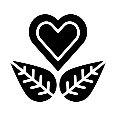 Kalp Vektörü Simgesi Tasarım İllüstrasyonu