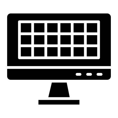 Izgara Vektörü Simgesi Tasarım Çizimi