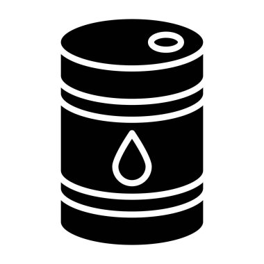 Yağ varili Vektör Simgesi Tasarım Çizimi