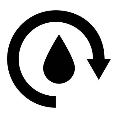 Su döngüsü Vektör Simgesi Tasarım Çizimi