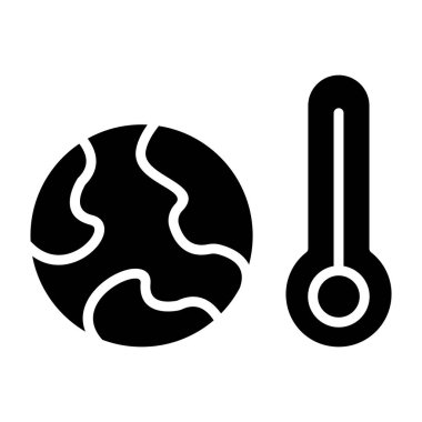 İklim Değişikliği Vektör Simgesi Tasarım İllüstrasyonu