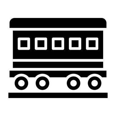 Vagon Vektörü Simgesi Tasarım İllüstrasyonu