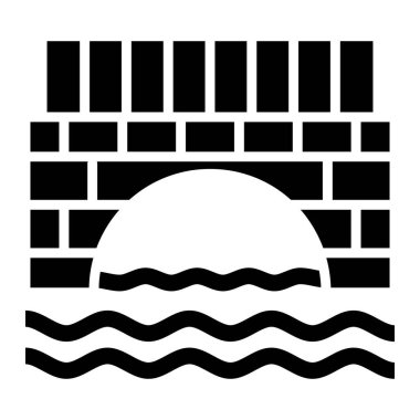 Köprü Vektörü Simgesi Tasarım İllüstrasyonu