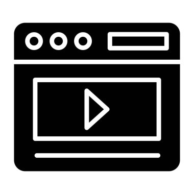 Video Pazarlama Vektörü Simgesi Tasarım İllüstrasyonu