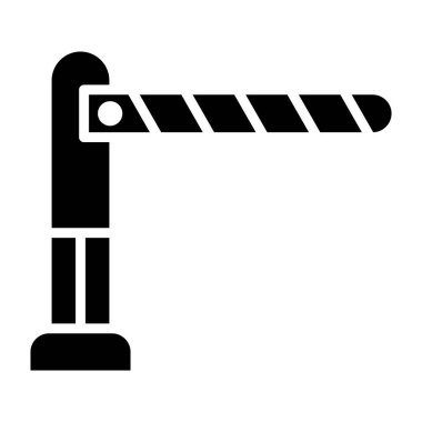 Bariyer Vektör Simgesi Tasarım İllüstrasyonu