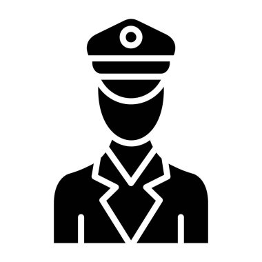 Subay Vektör Simgesi Tasarım Çizimi