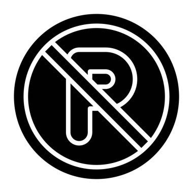 Otopark Vektörü Simgesi Tasarımı Çizimi Yok