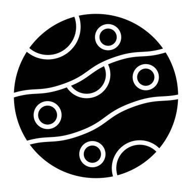 Gezegen Vektörü Simgesi Tasarım Çizimi