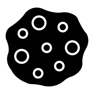 Asteroid Vektör Simgesi Tasarım İllüstrasyonu