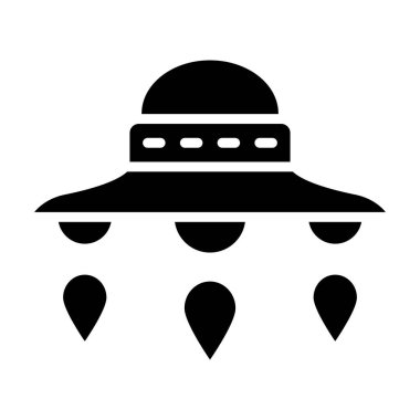 UFO vektör simgesi tasarımı illüstrasyonu
