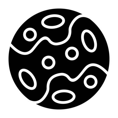 Plüton Vektör Simgesi Tasarım İllüstrasyonu