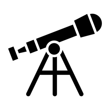 Teleskop Vektör Simgesi Tasarım İllüstrasyonu