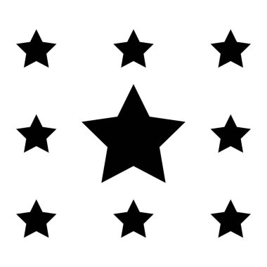 Yıldız Vektörü Simgesi Tasarım İllüstrasyonu