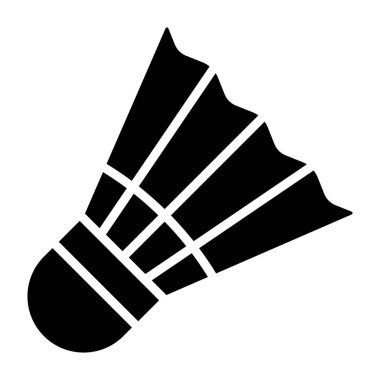 Shuttlecock Vektör Simgesi Tasarım İllüstrasyonu