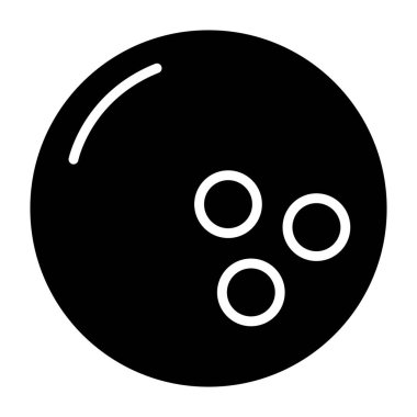 Bowling topu Vektör Simgesi Tasarım İllüstrasyonu