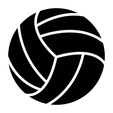 Voleybol Vektör Simgesi Tasarım Çizimi