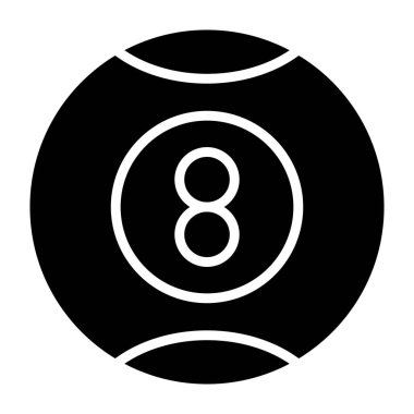 Bilardo topu Vektör Simgesi Tasarım İllüstrasyonu