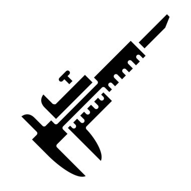 Kaliper Vektör Simgesi Tasarım İllüstrasyonu