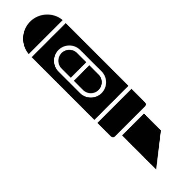 Kesici Vektör Simgesi Tasarım İllüstrasyonu