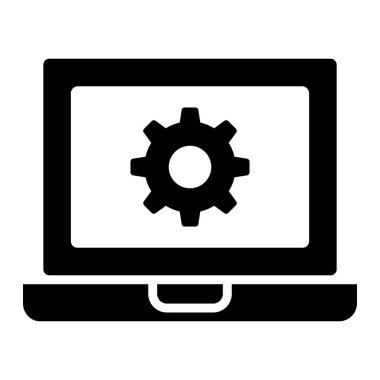 Gear Vektör Simgesi Tasarım İllüstrasyonu