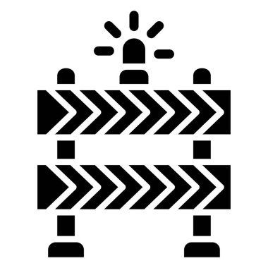 Bariyer Vektör Simgesi Tasarım İllüstrasyonu