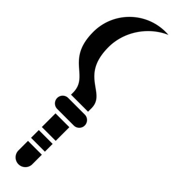 Orak Vektör Simgesi Tasarım Çizimi