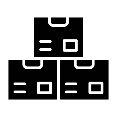 Kutu Vektörü Simgesi Tasarım İllüstrasyonu