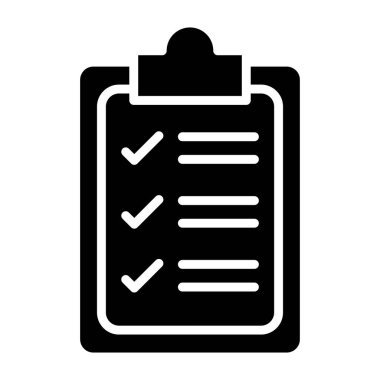 Denetim Listesi Vektör Simgesi Tasarım İllüstrasyonu