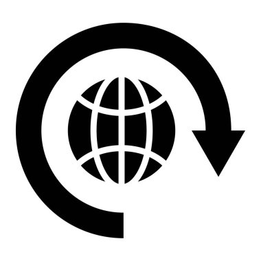 Dünya çapında Vektör Simgesi Tasarım İllüstrasyonu