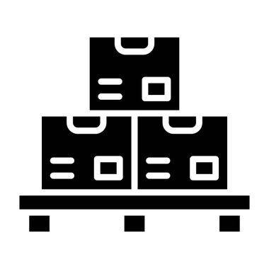 Pallet Vektör Simgesi Tasarım İllüstrasyonu