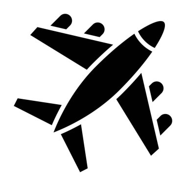 Uçak Vektör Simgesi Tasarım İllüstrasyonu