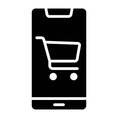 Çevrimiçi dükkan Vektör Simgesi Tasarım İllüstrasyonu