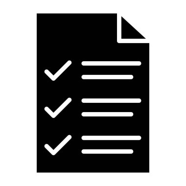 Liste Vektörü Simgesi Tasarım İllüstrasyonu