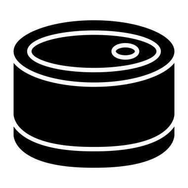 Konserve Gıda Vektörü Simgesi Tasarım Çizimi