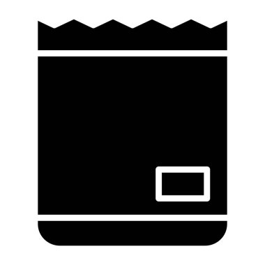 Kağıt torba Vektör Simgesi Tasarım İllüstrasyonu