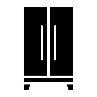 Buzdolabı Vektörü Simgesi Tasarım İllüstrasyonu