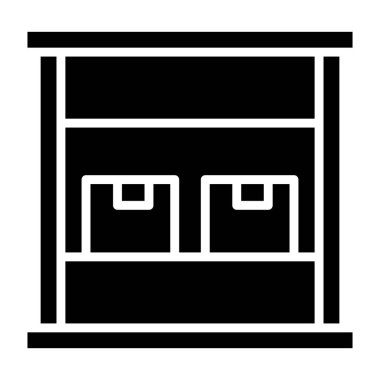 Shelf Vektör Simgesi Tasarım İllüstrasyonu