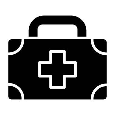 İlk Yardım Kiti Vektör Simgesi Tasarım İllüstrasyonu