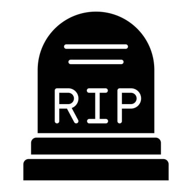 Cementery Vektör Simgesi Tasarım İllüstrasyonu