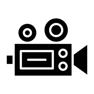 Video kamera Vektör Simgesi Tasarım İllüstrasyonu