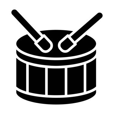 Davul Vektörü Simgesi Tasarım İllüstrasyonu