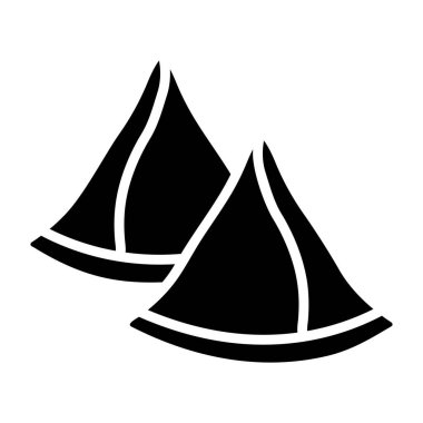 Samosa Vektör Simgesi Tasarım İllüstrasyonu