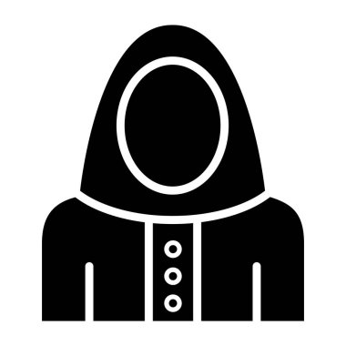 Niqab Vektör Simgesi Tasarım Çizimi